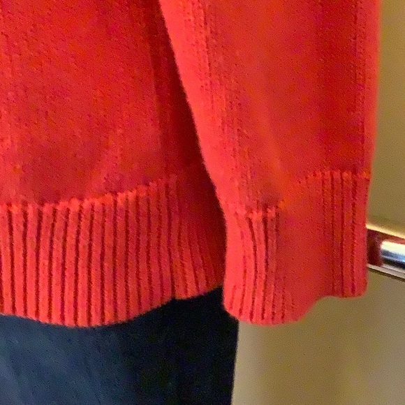 Ralph Lauren Lauren Active 100% Cotton Knit Red Sweater with Cowl Neck - Picture 7 of 13